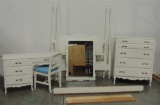 White Painted Permacraft 5 Pc Bedroom Set