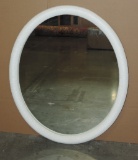 White Oval Wall Mirror