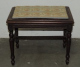 1920's Walnut Vanity Stool