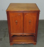 Vintage 2-Door Cabinet With Lower Open Shelf