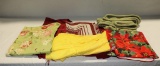 Box lot Tablecloths & Linens