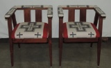 Pair Of Teak Danish Modern Style Armchairs