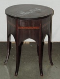 Dark Wood 6 Leg Inlaid Plant Stand