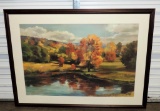 Original Signed Joro Petkov Landscape Painting In Frame