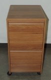 2 Drawer Wood Finish Filing Cabinet