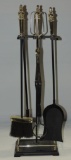 Brass 7 Iron Fireplace Tool Set