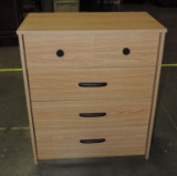 4 Drawer Pine Finish Cabinet