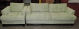 Light Green Sofa & Matching Arm Chair