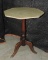 Vintage Mahogany Tri-Leg Faux Marble Top Stand