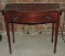 Mahogany Sheraton Style Flip Top Game Table With Drawer