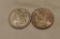 (2) Morgan Silver Dollars