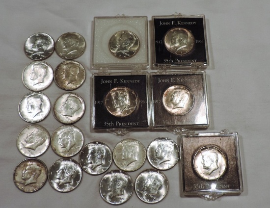 (20) 1964 Kennedy Silver Half Dollars
