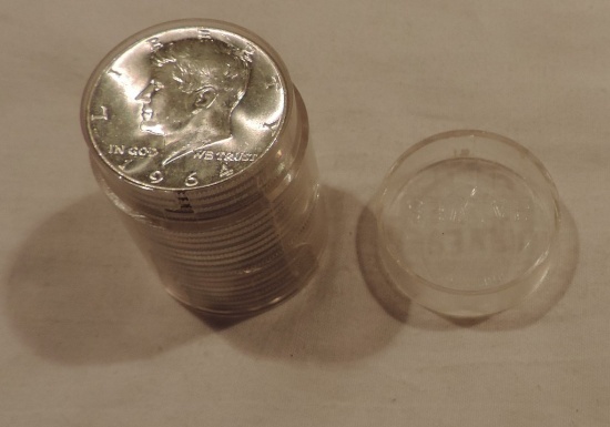 (20) 1964 Silver Kennedy Half Dollars