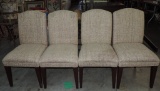 Set Of 4 Upholstered Dining Table Side Chairs
