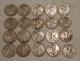 (20) Walking Liberty Silver Half Dollars