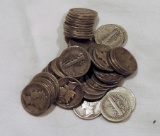 (50) Silver Mercury Dimes