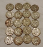 (20) Silver Franklin Half Dollars
