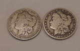 (2) Morgan Silver Dollars