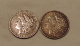 (2) Morgan Silver Dollars