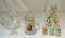 Fruit Juice Glass Pitcher Set And Covered Rooster Dish
