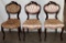3 Victorian-Style Mahogany Carved Frame Chairs