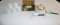 Set Of 6 Fire King Mugs, Enamel Broiler & Vintage Cake Decorator In Box