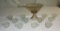 15 Pc Pressed Glass Punch Bowl set
