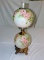 Rose Glass Decorated Gone With The Wind lamp