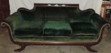 Mahogany Empire Style Carved Sofa