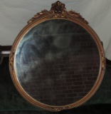 Vintage Round Gold Wall Mirror