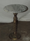 Brass Base Marble Top Stand