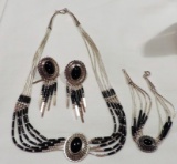Sterling Silver Earring and Necklace Set