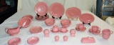 Set Of Pink Fiesta Dinnerware