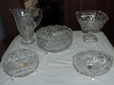 Crystal Pressed Glass lot