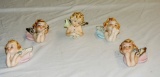 Hand Decorated Bisque Cupid Figurines Lot