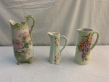 Three Pieces of Hand-Painted Porcelain