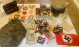 Lot of WW II medals, Patches, Nazi Armband, and More