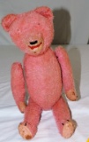 Early Straw Stuffed Pink Bear