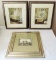 3 Framed Color Prints