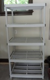 (4) Collapsible 5-Stack Heavy Plastic Garage Shelving