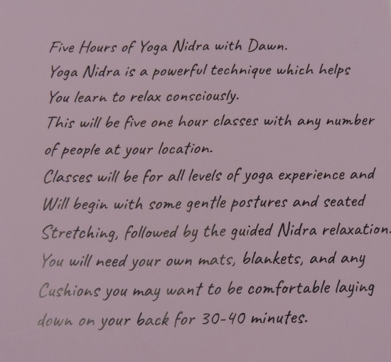 Five Hours of Yoga Nidra with Dawn