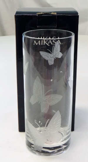 Mikasa Butterfly Crystal Vase in Box