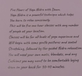 Five Hours of Yoga Nidra with Dawn