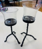 Metal Candle Holders on Stand