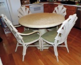 Rattan Style Kitchen Table and 4 Chairs