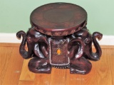 Wooden Elephant Plant Stand