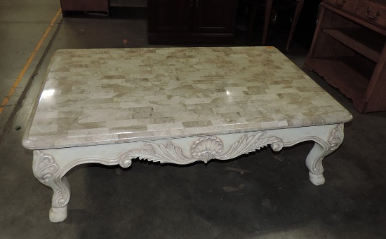 Faux Marble Top Coffee Table