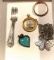 Lot of Sterling-Silver Tested Gold Charm and Costume Jewelry