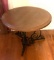 Round Wrought Iron and Wood Table