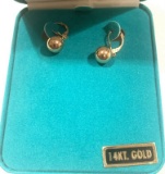 14kt Gold Hollow-Ball Earrings